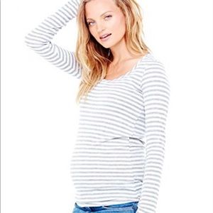 Ingrid & Isabel Striped Maternity Top